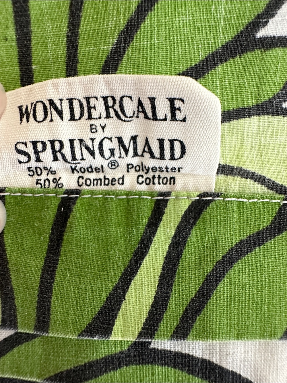 Retro Daisy Wondercale Springmaid Double Flat Sheet Vintage Black Eyed Susan - Picture 2 of 4